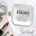 Mother's Day Birthday Gifts for Mom 2026 - Trinket Dish for Decor, Bonus Mom Gifts from Daughters Son, Nana Gigi Mother In Law Gift, Ceramic Jewelry Tray for Rings Earrings Necklaces Bracelet Keys