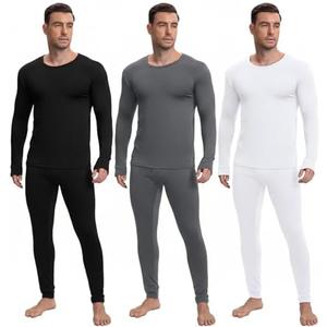 Patelai 3 Sets Men's Thermal Underwear Long Underwear Base Layer with Fleece Lined for Winter Cold Weather, 2XL