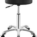 Rolling Adjustable Stool for Work Medical Tattoo Salon Office,Heavy Duty Esthetician Hydraulic Chair Stool with Wheels (Black)