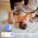 Touch Egg Night Light for Baby Nursery, Rechargeable Portable Kids Nightlight Lamp with 1-6H Feeding Timer, 3 Color Temperatures Dimmable, Ideal for New Moms of Toddlers