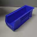Akro-Mils 30224 AkroBins Plastic Storage Bins, Space-Saving Stackable Bins for Garage, Pantry, Craft Organization, 11" L x 4" W x 4" H, Blue, 12-Pack
