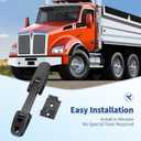 2 PCS Premium Heavy Duty Hood Latch Kit, LH/RH, Fits Kenworth T170 T270 T300 T370 T440 T470 T660 / Peterbilt 325 335 337 340 348 384 386 567 569 / Mack CH/Blue Bird, Replace 315-5502 315-5503