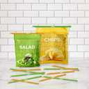 GRIPSTIC Bag Sealer - Reusable Chip Bag Clips. Patented. Airtight & Waterproof Seal on Food Storage Bags, Kids Snacks & More. Near Zero Waste. 12ct Large