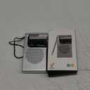 Vondior AM/FM Battery Operated Portable Pocket Radio - Best Reception and Longest Lasting. AM FM Compact Transistor Radios Player Operated by 2 AA Battery, Mono Headphone Socket, by Vondior (Silver)