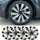 KAVANIC 4pcs Hubcaps Fits for Tesla Model Y Juniper 19Inch 2025 2026 (RWD/AWD), Aerodynamic Design, for Model Y Juniper Hubcaps for 19" Crossflow Wheels Easy Snap-On Installation (Sliver Black)