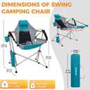 KingCamp Hammock Chair with Footrest Heavy Duty Swinging Rocking Camping Chairs for Adults up to 400lbs, Folding Portable Oversized Rocker with Cup Holder & Pillow for Outdoor Beach Lawn RV Sports