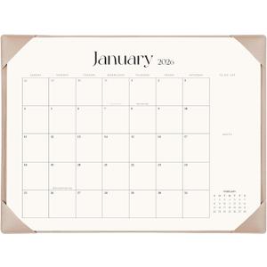 Desk Calendar 2026-2027 with Desk Mat  22" x 17" Large Desk Pad Calendar Runs from January 2026 to June 2027, Office Supplies Desktop Monthly Calendar for Home & Office (Apricot)