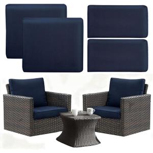4Pcs Patio Cushion Covers Replacement, Couch Cushions Covers with Zippers, Waterproof Patio Furniture Cushion Slipcovers for Couches,Outdoor Patio Furniture (Navy Blue) (4 piece sets)