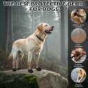 EXPAWLORER Anti Slip Dog Socks to Prevent Licking Paws, Shoes for Winter Snow, Boots & Paw Protectors with Grippers, Waterproof Booties for Hardwood Floors for Dogs Khaki, L