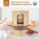 2 x Soeos Organic Ceylon Cinnamon Powder, 8oz (227g), Premium Ground Cinnamon, Non-GMO, Gluten-Free, Freshly Packed