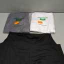 3 Packs Leggings with Pockets for Women, Soft High Waisted Tummy Control Workout Yoga Pants (Large-X-Large, 3 Pack Black,white,dark Grey)