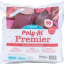 Poly-fil Premier Ultra Plush Insert Travel Pillows and Home Decor, 10 x 10-Inch, White