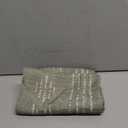 jinchan Boho Kitchen Curtains Linen Tier Curtains 24 Inches Bohemian Cafe Small Drapes Gray Striped Mudcloth Farmhouse for Bathroom RV Camper Light Filtering Rod Pocket 2 Panels Sage Green