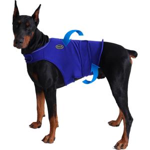 Dog Anxiety Vest - Skin-Friendly Calming Shirt for Thunder, Fireworks, Vet Visits & Separation Anxiety No Medicine or Training Needed Suitable (M-Chest(14.1"-22"), Blue)