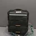 LINFIDITE Cosmetics Storage Box Transparent Lid Large Makeup Organizer Box Drawers Portable Handle Waterproof Dustproof Skincare Display Cases for Countertop, Bathroom, Dresser,Gift Clear Green