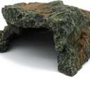 JIHAQUA Reptile Rock Hide Cave, Aquarium Habitat Decor Rock Tortoise Hideout for Lizards, Turtles, Reptiles, Amphibians, Fish