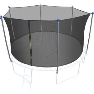 10/12/14/16FT Trampoline Replacement Enclosure Net with Universal Trampoline Replacement Enclosure Poles and Hardware 2.0