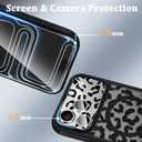Magnetic Case for iPhone 17 Pro,with Screen Protector & Camera Lens Protector,Cute Black Leopard Print Design for Women Girls Men,Slim Anti Scratch Leopard Case for iPhone 17 Pro Max