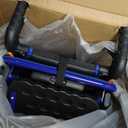 Lightweight Foldable Transport Wheelchair for Seniors Adults, Blue