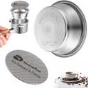 Dual Wall Filter & Puck Screen Compatible with Breville Barista Express BES860XL/11.41, Stainless Steel portafilter basket & Lower Shower Screen for Better Extraction (54 mm Basket)
