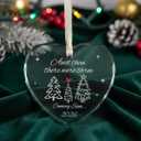 Heart's Sign Glass Christmas Pregnancy Ornament 2025 | Unique Christmas Pregnancy Announcement | Bump's First Xmas Announcement | Baby on The Way