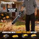 600 CFM Cordless Leaf Blower Compatible with DEWALT 20V MAX Battery (Tool Only), 150 MPH Ultra Lightweight Battery Powered Leaf Blowers, 3-Speed Turbo Handheld Blower for Lawn Yard Patio Driveway Snow