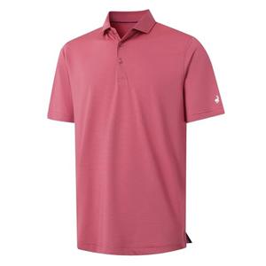 MICHEL ROUEN Men's Polo Shirts Short Sleeve Dry Fit Performance Athletic Casual Pinstriped Golf Shirts for Men, M