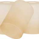 Kira Home Villa 5.5" Amber Glass Shades, Replacement Glass, 1.75" Fitter Size, 4" x 5.5", 3-Pack