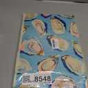 Blue Oyster Coastal Beach Storage Bins Box, Toybox for Boys Girls, Pastel Oyster Shell Ocean Foldable Baskets Organizer with Handles for Bedroom Bathroom Home Clothes Toys Books