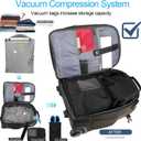 Backpack with wheels,rolling backpack with 2 Packing Cubes and compression bags,Laptop Compartment,Water Resistant Luggage suitcase,Air Travel,Weekend Trips (Brown)