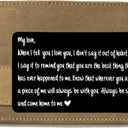 8 x Jofanvin Engraved Wallet Insert Card for Husband Boyfriend - I Love You Note for Him, Anniversary Birthday Wedding Day Gift, Permanent Metal Wallet Card, Deployment Keepsake for Fiance Man