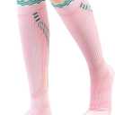 Graduated Compression Socks for Women Travel Flight Nurses Dr Scholls Airplane 15-20 mmhg Cotton Pro (Large)