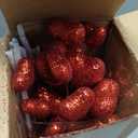 16 Pcs 17 Inch Valentine's Day Decorations Valentines Glitter Heart Picks Red Heart Foam Stems Valentines Tree Ornaments for Tree Topper Wedding Anniversary Vase Decor