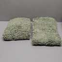 Smiry Bathroom Rugs Set 2 Piece, Soft Absorbent Chenille Bath Mat and U-Shaped Toilet Rug Set, Non Slip Shaggy Bath Carpet for Tub, Shower and Floor (30x20+24x20, Sage Green)