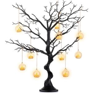NUPTIO Halloween Artificial Tree Branch: 30"/76cm Tall Branch Manzanita Christmas Decoration Centerpiece Wedding Centerpieces for Tables Black Tree Branches Ornament (1 Pc)