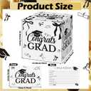 AmazingSpark Graduation Card Box Black Bow Congrats Grad Card Holder Boxes with 60PCS Advice Wishes Cards Grad Party Decorations Class of 2026 High School College Centerpiece Ceremony