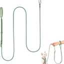 Hands Free Cat Leash Lightweight 4.1-7.2FT Adjustable Durable Rope Leash with Padded Handle, Versatile Crossbody Waist Lead for Cats Puppy 26lbs Outdoor Walking (Olive, S)