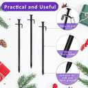 Tree Stake Kit, Heavy Duty Steel 11.8 Inch Steel Tree Stakes and Supports for Young Tree Anti Strong Wind, Leaning Tree Anchor Straightening Kit (4)