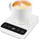 Mug Warmer - Electric Coffee Mug Warmer with Timer,Coffee Cup Warmer for Desk Auto Shut Off,Smart 6-Temperature Control, Coffee Accessories for Coffee Lovers, White