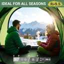 Elegear CumbreX Air & Foam Self Inflating Sleeping Pad, Built-in Electric Pump 4" Ultra-Thick Memory Foam Camping Mattress with Pillow Double Camping Pad 4-Season R-value 9.5 Camp Mat for Travel Full