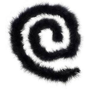 2 Yards 30g Fluffy Marabou Feather Boa for DIY Craft Sewing Trim Home Wedding Party Decoration-Black