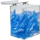 AMERICAN HOSPITAL SUPPLY Storage Container with Lid [Pack of 1]  Wall-Mount Acrylic Dispenser for Gloves, Face Masks, Hairnets | Clear Medical Organizer | 7.1" L x 5.5" W x 9.1" H