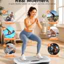 Vibration Plate Exercise Machine for Lymphatic Drainage, 200 Speeds Vibrating Fitness Platform for Full Body Workout and Weight Loss, 300 Lbs Capacity with Resistance Bands for Women Men