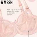 Smart & Sexy Womens Lace & Mesh Full Coverage Bra (40DD, Blushing Rose)