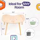 ComfyBumpy Montessori Sensory Table for Toddlers Multi-Play Wooden Activity Table with 5 Bins & Lids for Sand, Water & Toys | Easy-to-Clean Premium Wood with Angled Legs for Sturdiness