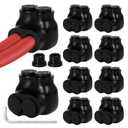10 Pcs 2 Port Insulated Multi Cable Connectors 2-14 AWG Aluminum to Copper Wire Connector Single Sided Entry Multi Cable Connector with Slotted Allen Hex, UL Liste