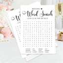 Bridal Shower Games Word Search Bachelorette Party Wedding Shower Games Engagement 50 Guests