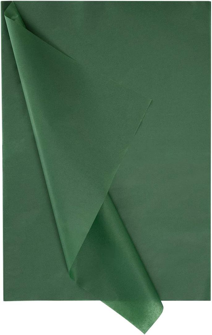 AimtoHome Dark Green Tissue Paper Gift Wrapping Paper for DIY Crafts, Pack Bags, 50 Sheets