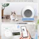 Self Cleaning Litter Box, Integrated Safety Automatic Cat Litter Box Self Cleaning 65L+9L for Multiple Cats, App Control, Odor Removal, Includes Mat & Liner (3 Rolls) - Blue