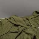 Bedsure Gentlesoft 100% Cotton Blanket Queen Size for Bed - Breathable and Soft for Spring Summer, Thick Cozy Waffle Weave Blanket Gifts for Women, Olive Green, 90x90 Inches